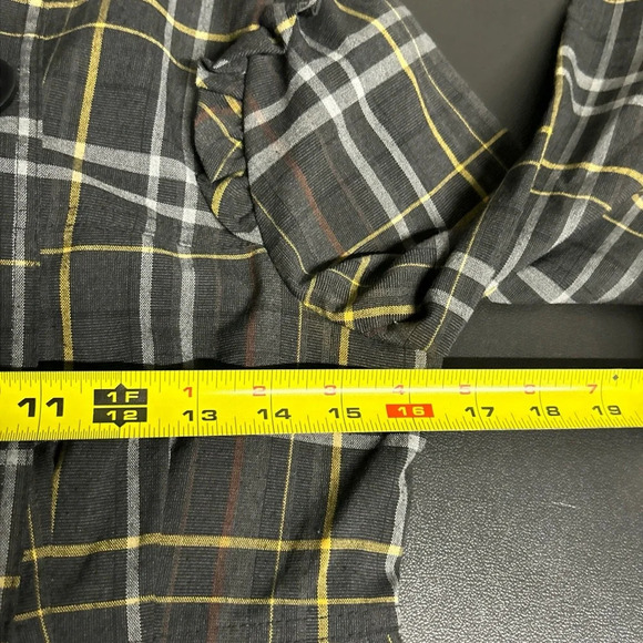 RAMPAGE Double Breasted Gray Plaid Jacket Women's Small Punk Grunge Preppy - Picture 10 of 16